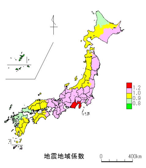 地震地域係数Zについて | 表面波探査法による住宅地盤調査の